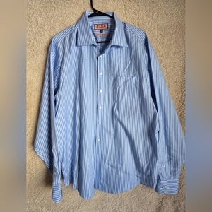 Thomas Pink Light Blue Striped Dress Shirt